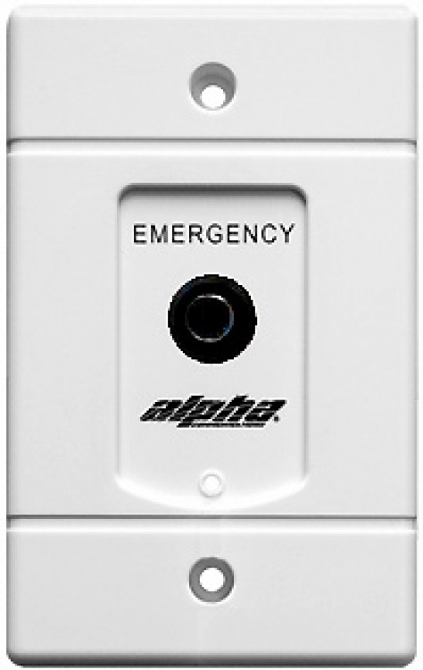 Emergency Push Stat.-Momentary. Without Protective Plastic Guard Ring--No Electronics Requires 1-Gang Electrical Box