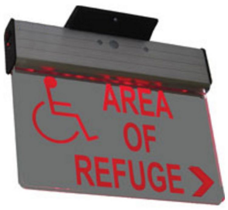 120V Led Refuge Sign-Red-Doubl