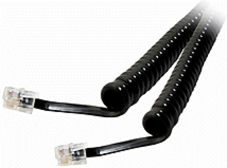 7' Coiled Cord---8 Pin---Black