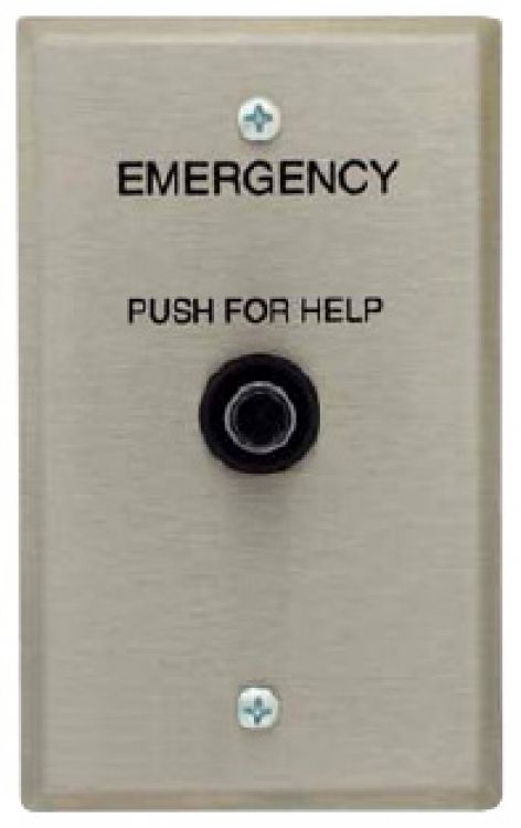 Emerg Station-Push On/Push Off. Without Protective Plastic Guard Ring--No Electronics Requires 1-Gang Electrical Box