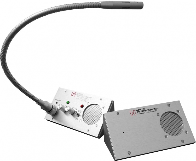 Counter Mount Intercom Us Emb.. Full Duplex Communication Comes With 15Vdc Power Supply Clip-On Mic And Paging Button