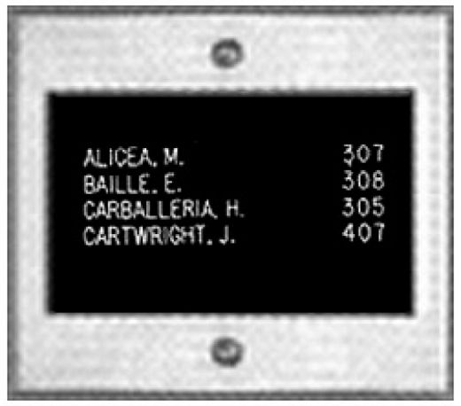 6 Name Directory Unit - Stainless Steel, Surface Mount