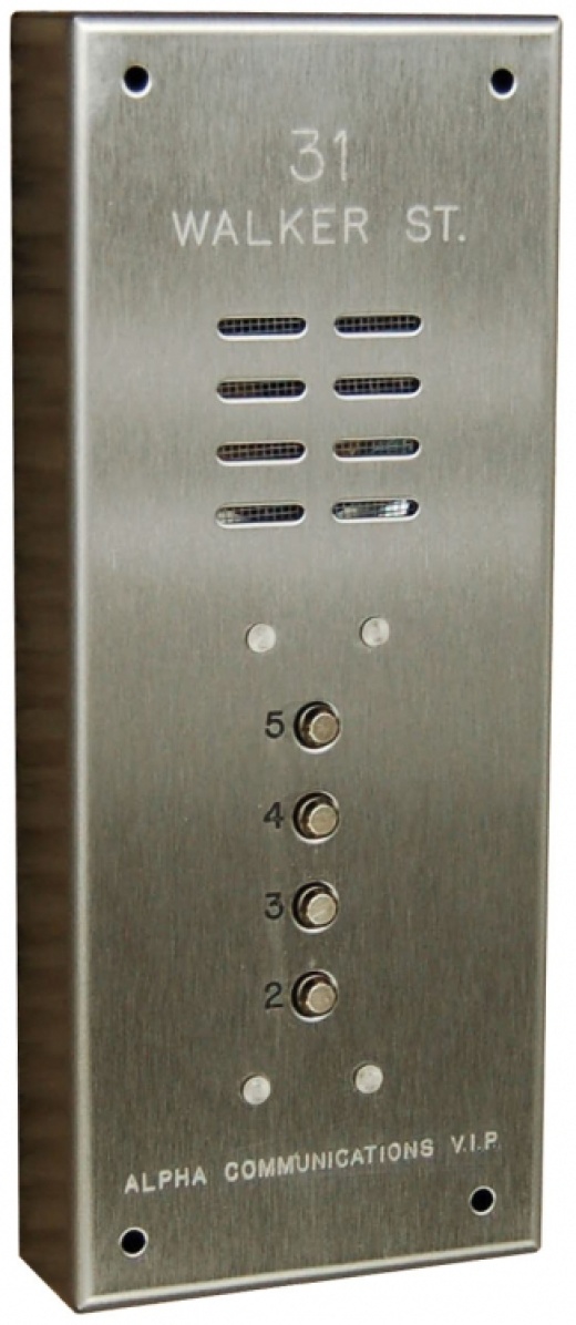 Alpha Communications VI402 V.I.P Series Stainless Steel Lobby Panel - Thumbnail 3