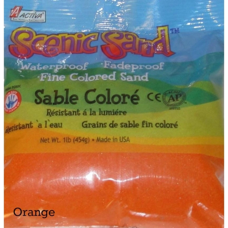 Scenic Sand™ Craft Colored Sand, Orange, 1 Lb (454 G) Bag