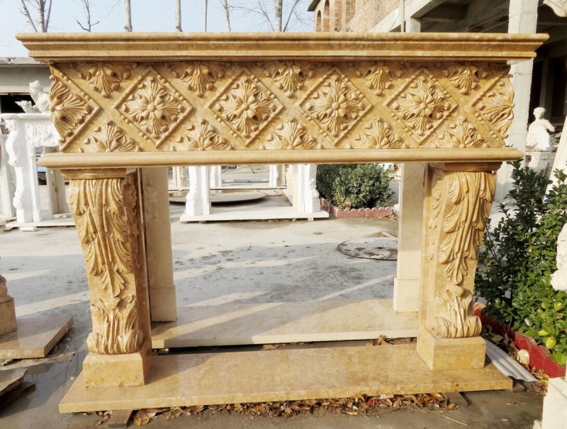 Yellow Stone Marble Mantel (Open 36X48)