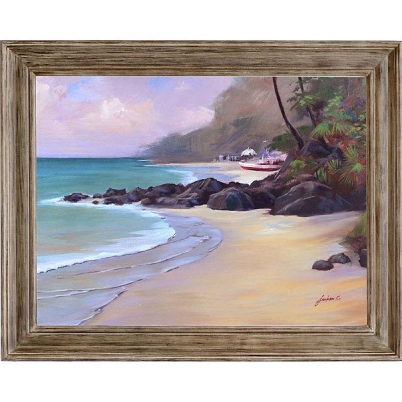 Tropical Beach Beach 39 Framed