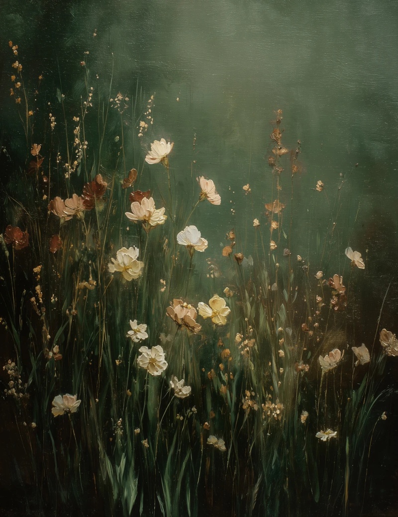 Sage Wild Flowers Giclee