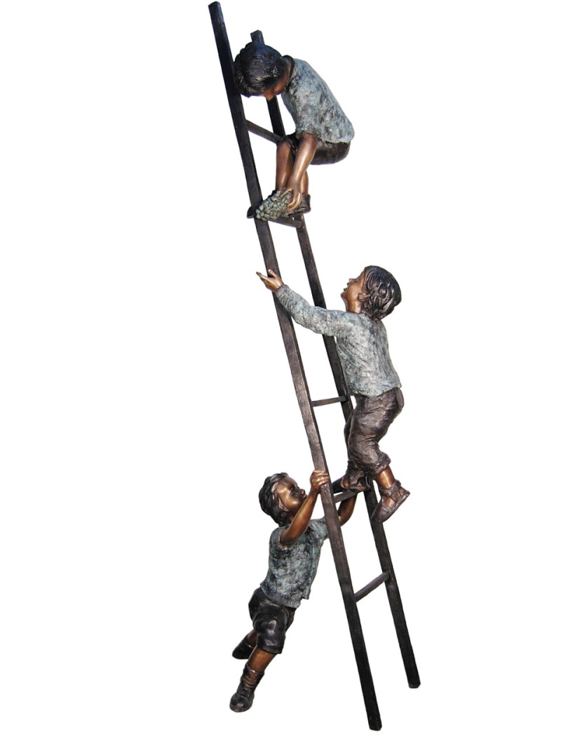 Three Kids On A Ladder