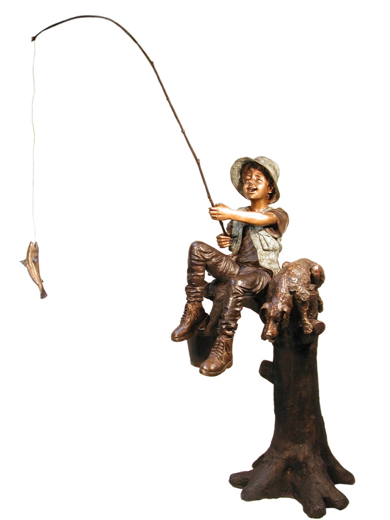 Fishing Boy on Tree