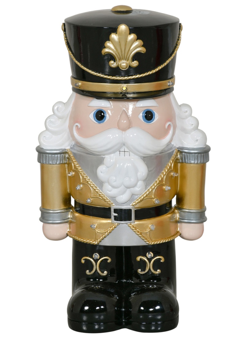 Black And Gold Nutcracker With Led Lights