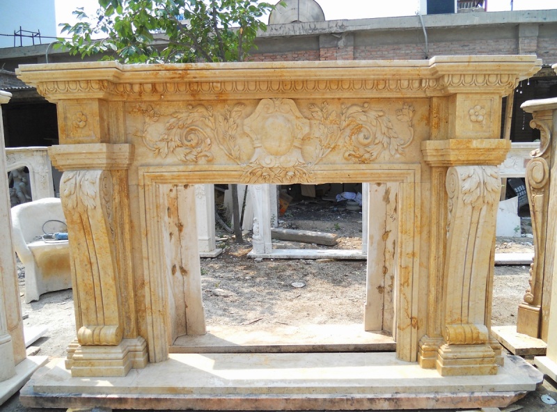 Hole Stone Marble Mantel (Open 48X36)