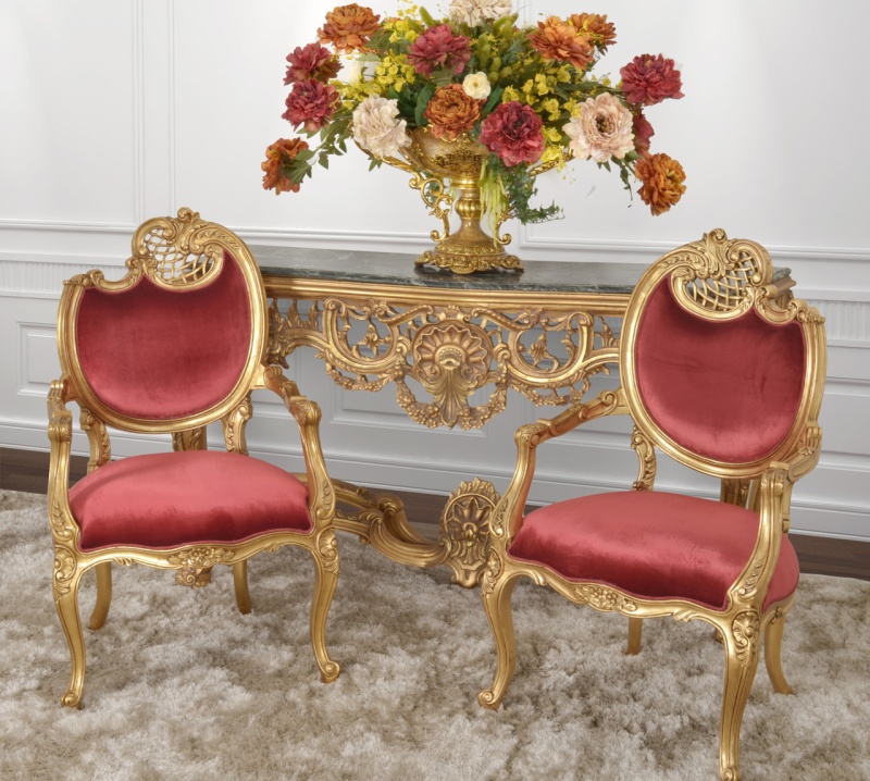Pair Of French Rococo Fireside Chairs