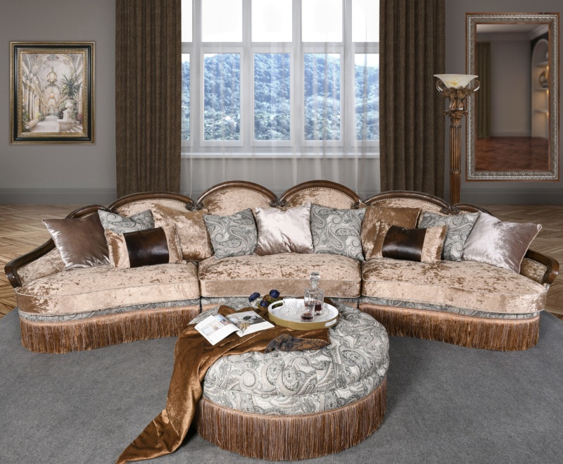 Hawthorne Sectional With Ottoman 4 Piece Set (Kit)