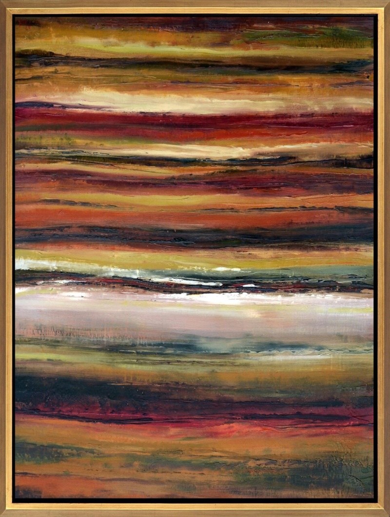 Framed Abstract Multi-Colored Lines