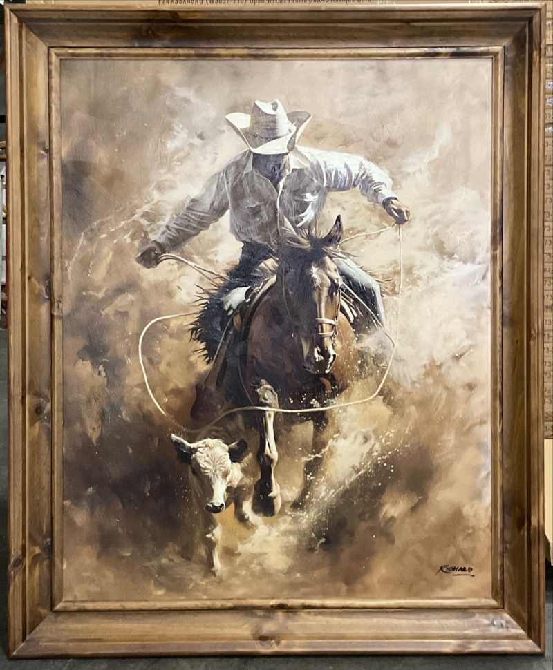 Cowboy In Action Framed Giclee