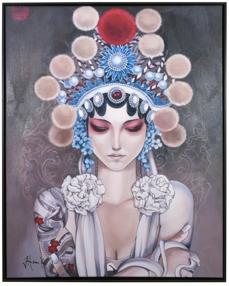 Crowned Imperial Concubine With Brown Deep Gallery Frame