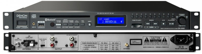 Denon Professional Cd, Sd, Usb Player With Bt And Am/Fm Receivers, Single Play, Balanced Outputs