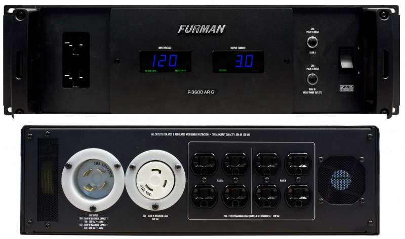 Furman 30A Advanced Global Voltage Regulator 90V-265V Input, Nema 20A & 30A 120V Output