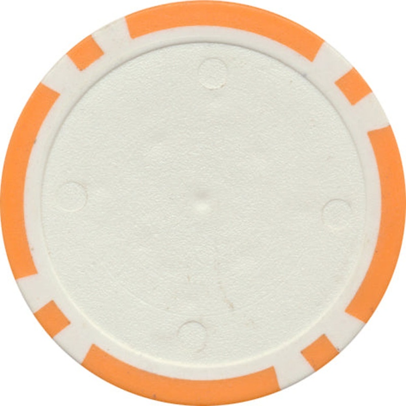 Orange Classic 8 Stripe Poker Chip For Inlays / Roll Of 25 Pcs