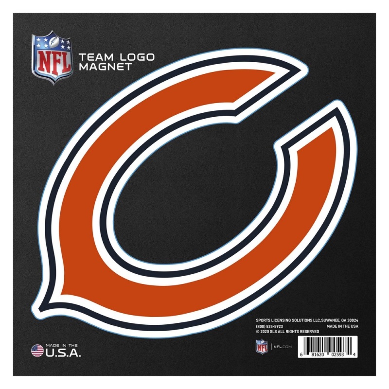 Chicago Bears Large Team Logo Magnet 10" (8.7329"X8.3078")