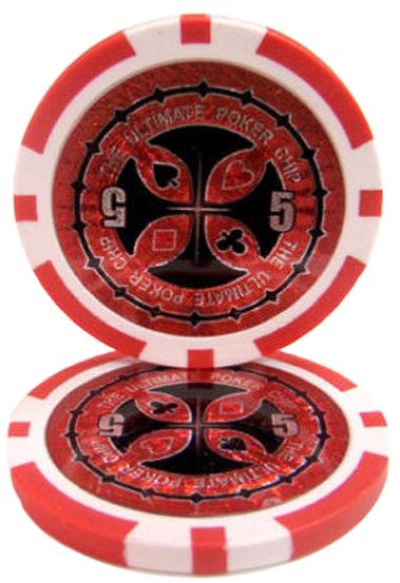 The Ultimate Poker Chip Series 14 Gram - $5 Sold By The Roll 25 Pcs. Per Roll