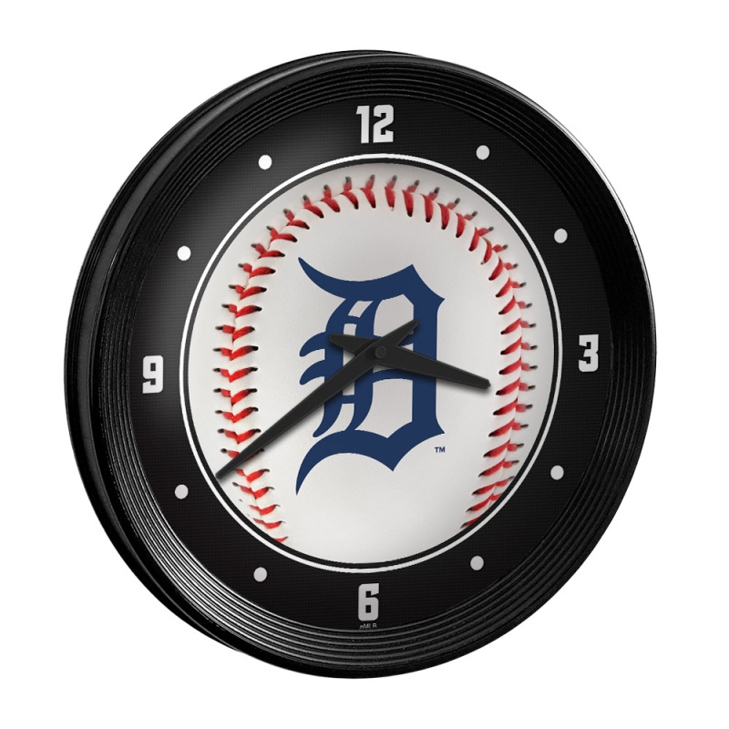 Detroit Tigers: Baseball - Ribbed Frame Wall Clock