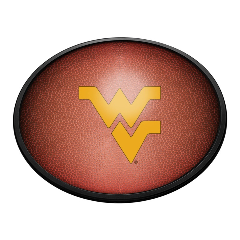 West Virginia Mountaineers: Pigskin - Oval Slimline Lighted Wall Sign