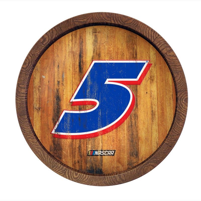 Kyle Larson: Weathered "Faux" Barrel Top Sign