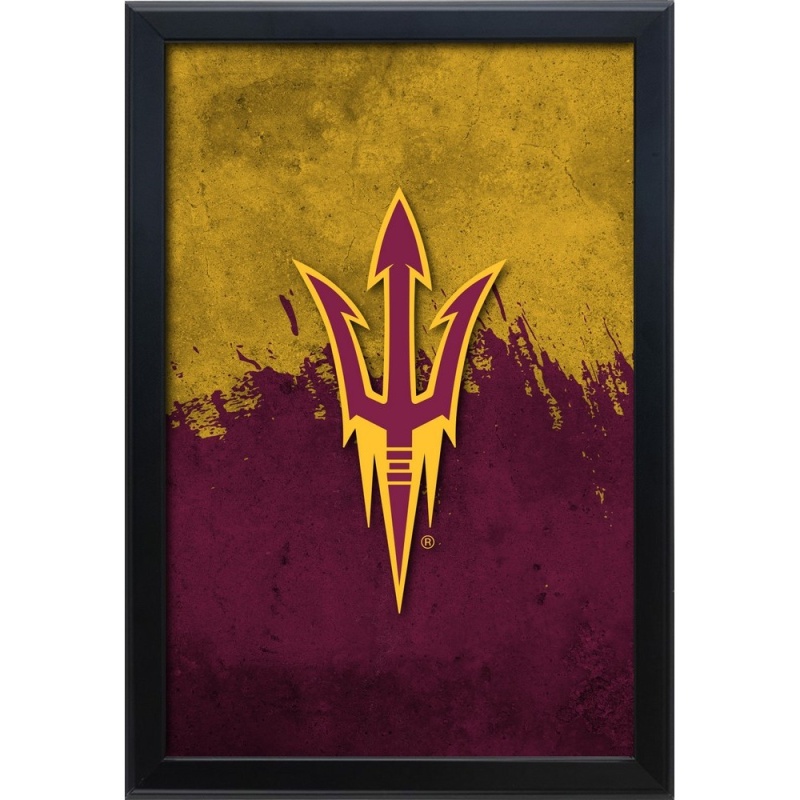 Arizona State University (Pitchfork) 15.75" X 23.5" Led Snap Frame Lightbox By Holland Bar Stool Company