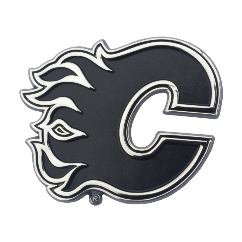 Calgary Flames 3D Chrome Metal Emblem