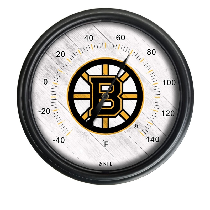 Boston Bruins Indoor/Outdoor Led Thermometer By Holland Bar Stool Company