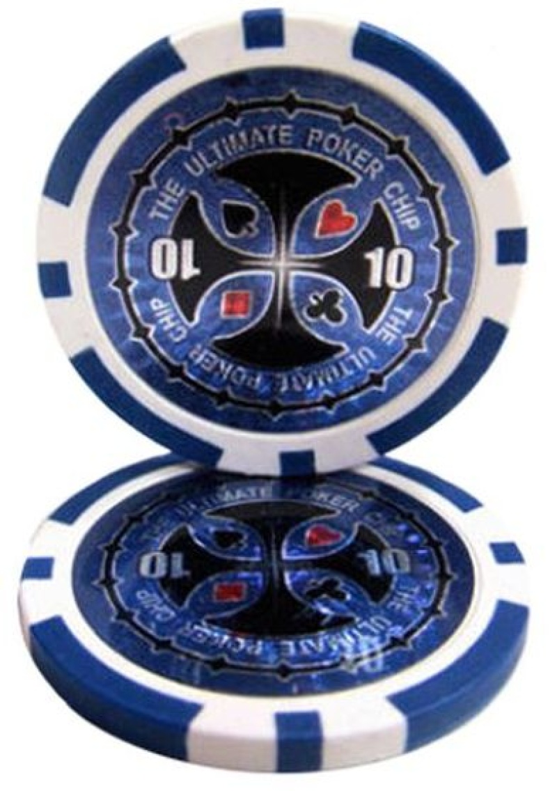 The Ultimate Poker Chip Series 14 Gram - $10 Sold By The Roll 25 Pcs. Per Roll