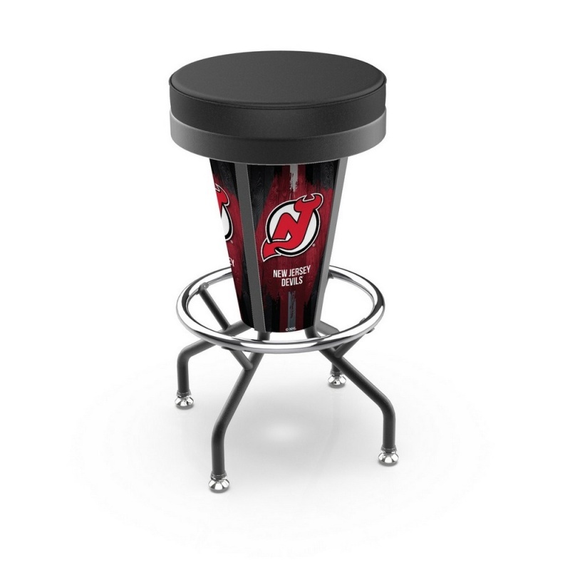 Lighted Jersey Devils Swivel Bar Stool By Holland Bar Stool Co