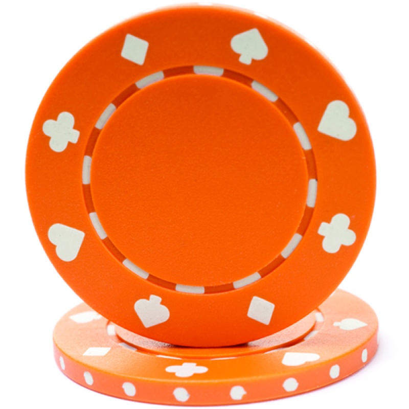 Orange 11.5 Gram Suited Chip Sold By The Roll