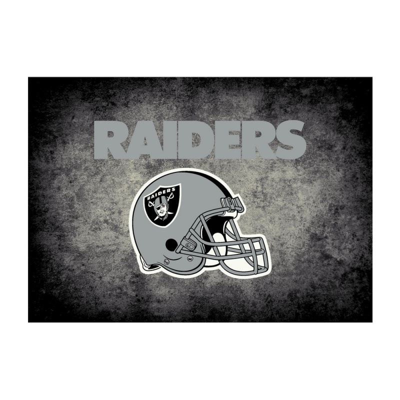 Las Vegas Raiders 8'X11' Distressed Rug
