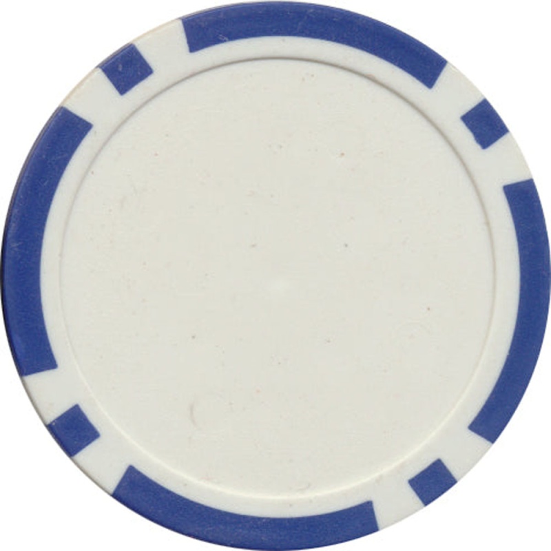 Blue Classic 8 Stripe Poker Chip For Inlays / Roll Of 25 Pcs