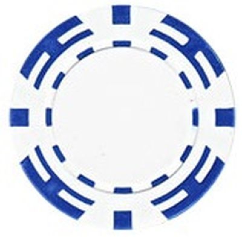 Z Striped Poker Chip 14G White Sold By The Roll
