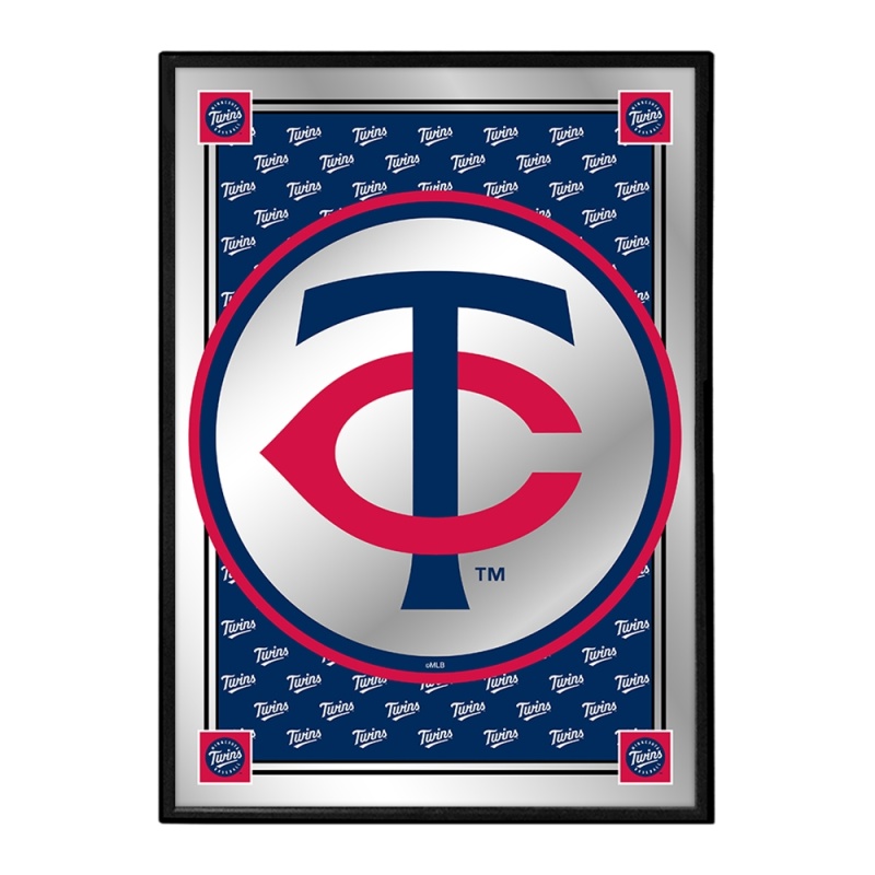 Minnesota Twins: Vertical Team Spirit - Framed Mirrored Wall Sign