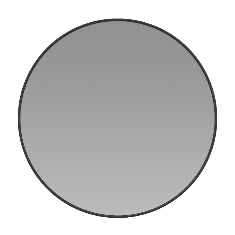 24" Round Black Metal Framed Wall Mirror - Large Accent Mirror For Bathroom, Vanity, Entryway, Dining Room, & Living Room