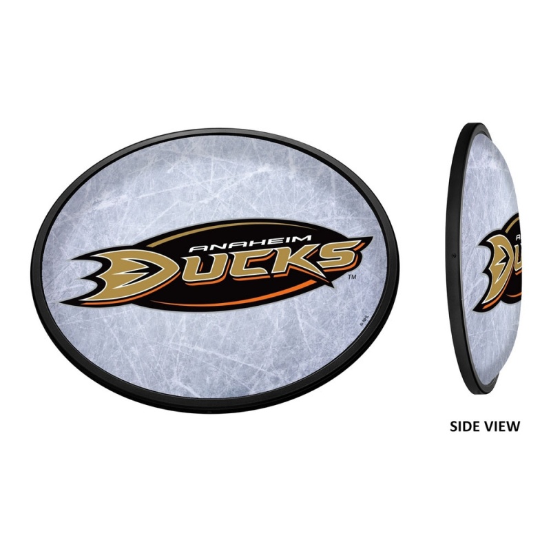 Anaheim Ducks: Ice Rink - Oval Slimline Illuminated Wall Sign