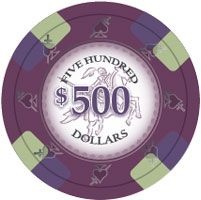 Poker Knights Series Clay Poker Chips 13.5G Roll Of 25 Chips - $500