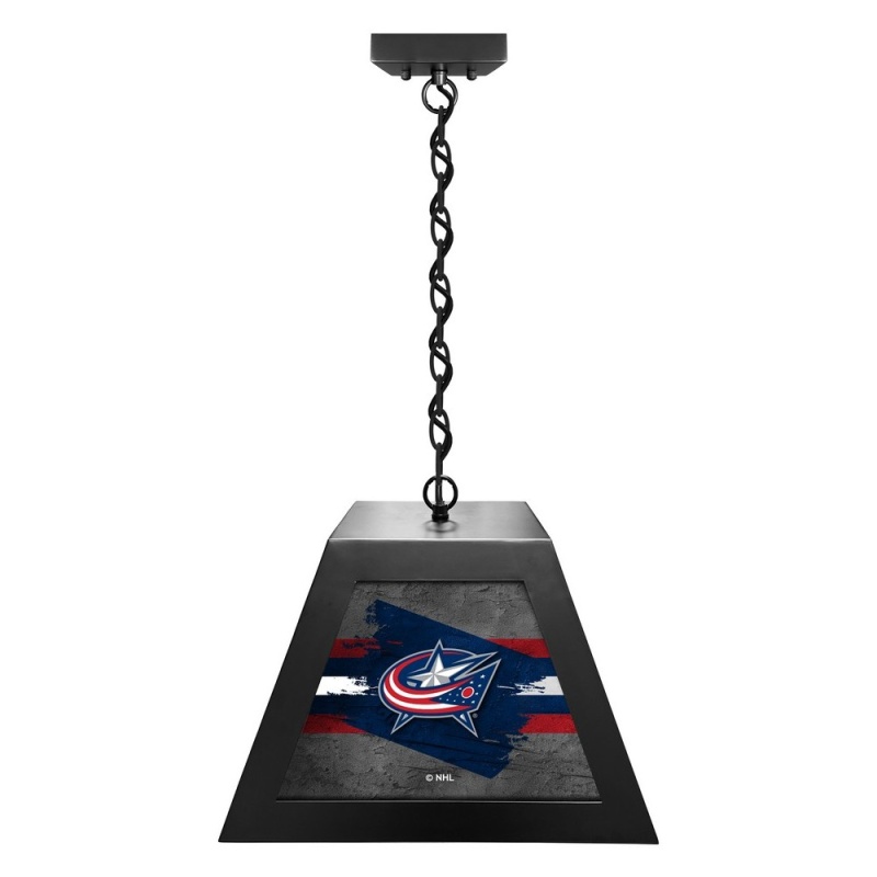 Columbus Blue Jackets Pendant Box Light By Holland Bar Stool Company