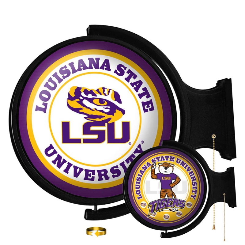 Lsu Tigers: Original Round Double-Sided Rotating Lighted Wall Sign