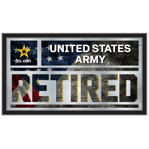 United States Army 26" X 15" Retired Wall Mirror