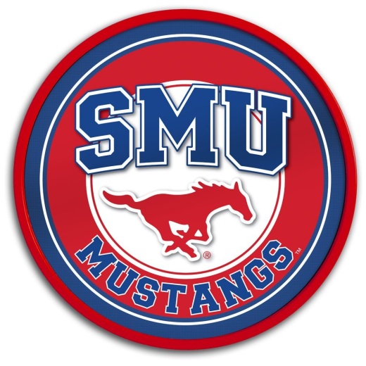 Smu Southern Methodist Mustangs 17" Team Disc Wall Signprimary Logo