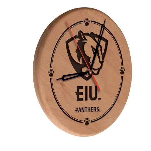 Eastern Illinois Laser Engraved Wood Clock By The Holland Bar Stool Co
