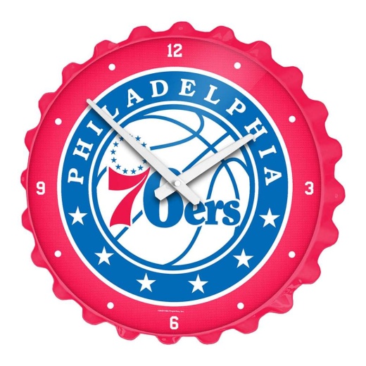 Philadelphia 76Ers: Bottle Cap Wall Clock