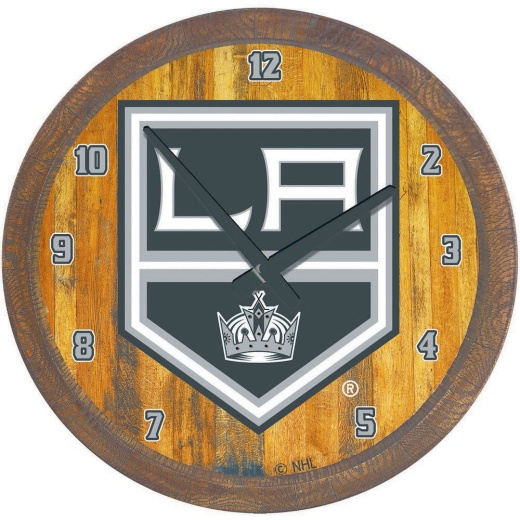 Los Angeles Kings: "Faux" Barrel Top Wall Clock