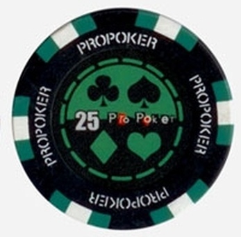 Pro Poker Clay Poker Chips 13.5G Sold By The Roll $25