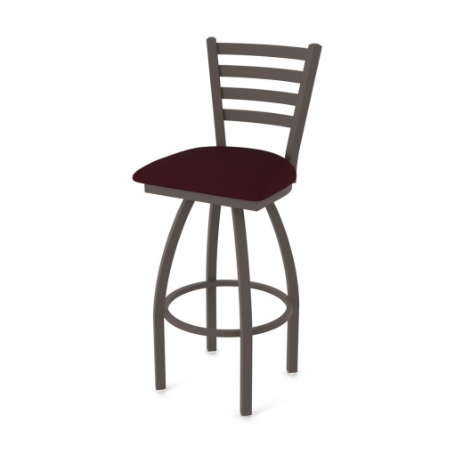 410 Jackie Swivel Stool With Bronze Finish And Canter Bordeaux Seat
